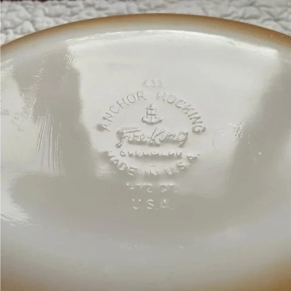 Anchor Hocking Ovenware Oval Baking Dish 9" x 7.5” x 3”Peach Baking 1 1/2 Quart - Picture 3 of 12